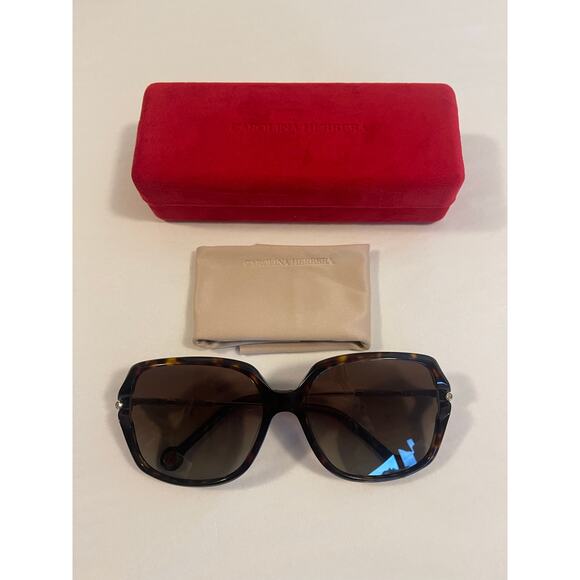 Carolina  Herrera Havana Oversized Square Tortoise Brown Gradient Sunglasses NWT main image 7